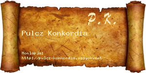Pulcz Konkordia névjegykártya